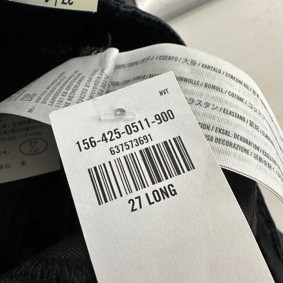 NWT Abercrombie & Fitch Black Denim Straight Leg Khaki Pants 27 / 4 - Picture 8 of 13